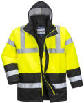 Portwest S466 Hi-Vis Kéttónusú Traffic kabát Sárga/Fekete - XL (PW-S466YBRXL) - megatool