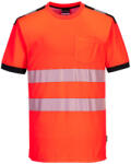 Portwest T181 PW3 Hi-Vis póló S/S Piros/Fekete - XXL (PW-T181RBKXXL) - megatool