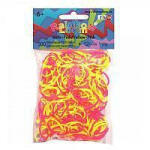 Rainbow Loom Elastice originale Rainbow Loom în două culori, 300 bucăţi, roz-galben de la 6 ani (RL7822)