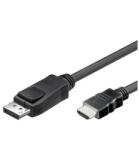 TECHLY 1m DisplayPort/HDMI Fekete (ICOC-DSP-H-010) (ICOC-DSP-H-010)