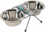 ZOLUX Zolux 2 db 700 ml-es Inox kutyatál + fém állvány
