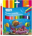 Junior Creioane colorate JUNIOR Ocean World triunghiulare - set de 24 buc