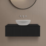 KSURO 02 szekrény 100x46.4x30 cm mosdókagyló alá akasztható fekete 50004030 (50004030)