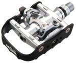 Wellgo kombinált pedál, Shimano kompatibilis, ipari csapágyas, fekete-ezüst