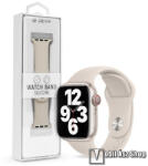 DEVIA DELUXE SERIES okosóra szíj - TÖRTFEHÉR - szilikon, csatos - APPLE Watch Series 1/2/3 42mm / 4/5/6/SE 44mm / 7/8/9 45mm / Ultra / Ultra 2 49mm