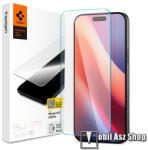 Spigen Apple iPhone 16 Pro Max, Spigen Tr Slim HD, Képernyővédő üveg, 1db, 2.5D, Karcálló, Tokbarát, Ultravékony, 0.2mm, 9H, A teljes kijelzőt védi, Átlátszó (AGL07916)