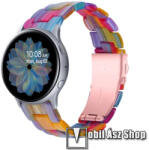  Okosóra műanyag szíj - SZÍNES - pillangó csat - 165mm hosszú, 20mm széles, 145-200mm-es méretű csuklóig ajánlott - SAMSUNG Galaxy Watch 42mm / Amazfit GTS / Galaxy Watch3 41mm / HUAWEI Watch GT 2 42mm