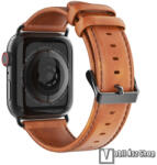 DUX DUCIS Business okosóra szíj, Valódi bőr, Csatos, Állítható, Barna, Apple Watch Series 1, 2, 3 42mm, 4, 5, 6, SE 44mm, 7, 8 45mm, 10 46mm, Ultra, Ultra 2 49mm