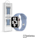 DEVIA DELUXE SERIES okosóra szíj - KÉK - szilikon, csatos - APPLE Watch Series 1/2/3 42mm / 4/5/6/SE 44mm / 7/8/9 45mm / Ultra / Ultra 2 49mm
