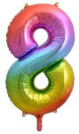  8-as Szám Óriás Fólia Lufi Szivárvány 105cm