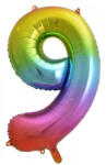  9-es Szám Óriás Fólia Lufi Szivárvány 105cm