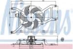 NISSENS Ventilator, radiator DACIA LOGAN MCV (KS) (2007 - 2016) NISSENS 85709