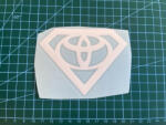 matrica. shop Toyota superman autó matrica (fehér, 10cm)