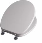  Wc ülőke erősített fehér MDF , fém zsanérral (hza-204)