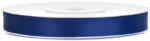 PartyDeco Dekor szaténszalag, sötét kék, 6 mm/25 m TS6-074