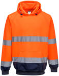 Portwest B316 Kéttónusú kapucnis pulóver Narancs/Navy - XXL (PW-B316ONRXXL) - megatool
