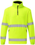 Portwest F302 Hi-Vis 1/2 Zip polár pulóver Sárga - L (PW-F302YERL) - megatool