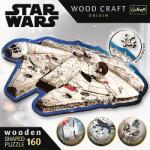 Trefl Puzzle Trefl, Wood Craft, Star Wars, Millennium Falcon, puzzle din lemn, 160 piese