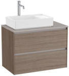 Roca Ona 2 fiókos mosdószekrény 79, 4x45, 7x58, 3 cm, balos / sötét szil A851729511 (A851729511)