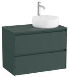 Roca Ona 2 fiókos mosdószekrény 79, 4x45, 7x58, 3 cm, jobbos / matt zöld A851727513 (A851727513)