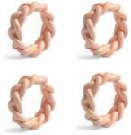 &k amsterdam inele de șervețel Braid Pink Set 4-pack 99KK-KBU2KF_30X