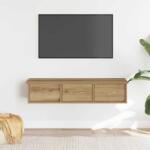 vidaXL kézműves tölgy színű szerelt fa faliszekrény 88x26x18, 5 cm (855861) - vidaxl