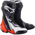 Alpinestars Supertech R motoros csizma fekete-fluo piros-fehér-szürke
