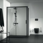 Ideal Standard Connect 2 zuhanyajtók 140 cm tolható fekete matt/átlátszó üveg K9278V3 (K9278V3)