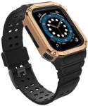 Hurtel Védőszíjszíj tokkal Apple Watch 7 / SE (41/40 / 38 mm) tokkal, páncélozott óraburkolattal, fekete