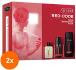 STR8 Set 2 x Cadou Str8 Red Code, Barbati, Lotiune dupa Ras 50 ml, Deodorant Spray 150 ml si Gel de Dus 250 ml (ROC-2xSASTR8016)