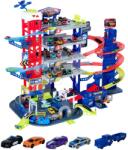 Majorette Garázs motoros lifttel 6 emeletes Super Chase Center Majorette hanggal és fénnyel elektronikus vonat és 5 kisautó 5 évtől (MJ2009000)