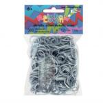 Rainbow Loom eredeti metál gumik 300 darab ezüst 6 évtől (RL7807)