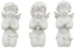  Angyal figura imádkozó, térdelő, glitteres poly 3x3x6, 5cm fehér, ezüst 3 féle 1db (P728-759BY)
