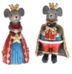  Dekoráció egérke koronával, álló, poly, 4x4x6cm 2 féle, 1db, szín nem választható