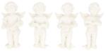  Dekoráció angyal könyvvel, papírusszal álló poly 4, 5x4, 4x8, 8 cm fehér 4 féle 1db, figura nem választható (P728-740)