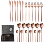  QU-26399 24 darabos evőeszközkészlet - RózsaArany