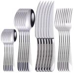 HARAHU Set tacâmuri 24 piese LU-26409 - Argintiu KP26409 Tacam