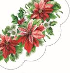 PAW Glory Poinsettia kör papírszalvéta 32 cm, 12 db-os