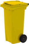 KZIWEB Háztartási kuka 120L-es, sárga, kerekes, műanyag - Urban [TM] : Kuka kialakítása: - Kerekes, Szín: - Sárga, Űrtartalom: - 120 Literes