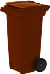 KZIWEB Háztartási kuka 120 L BARNA kerekes : Kuka kialakítása: - Kerekes, Szín: - Barna, Űrtartalom: - 120 Literes