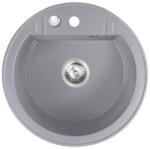  DRGM1/51GA - Ferro MEZZO II gránit mosogató, 1 medencés, kerek, átm. 51cm, szürke (DRGM1/51GA)