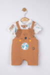 BabyJem Set salopeta cu tricou de vara pentru bebelusi koala, tongs baby (culoare: maro, marime: 6-9 luni)