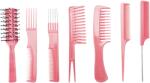 BIFULL Set 6 piepteni + 1 perie pentru par - GEA - ROZ (BFPEI42874)