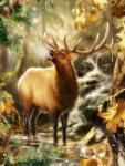 NORIMPEX - Puzzle Pictură cu diamant: Chemarea pădurii 30x40cm - 1 - 39 piese