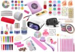 SELA Kit unghii false cu gel nr. 12, lampa Led, 1609 piese, Sela