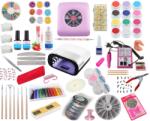 SELA Kit unghii false cu gel nr. 18, lampa led, 425 piese, Sela