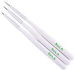 SELA Set 3 pensule pictura (detalii) - Maner Alb - NBS03D - Sela