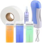 SELA Set Epilare No128 cu Ceara Epilat Roll-on - EVO Incalzitor Ceara Albastru