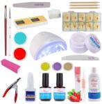 SELA Kit Unghii False Cu Gel Uv, Nr. 8, Lampa Led, 191 piese, Sela