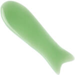SELA Piatra Gua Sha din Jad Verde pentru masaj Forma De Peste 11 cm Aparat de masaj